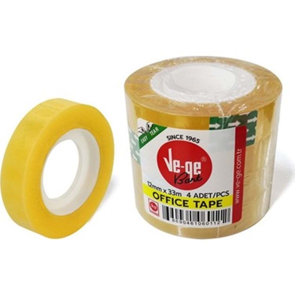 VE-GE BANT OFFİCE TAPE 12*33 SARI