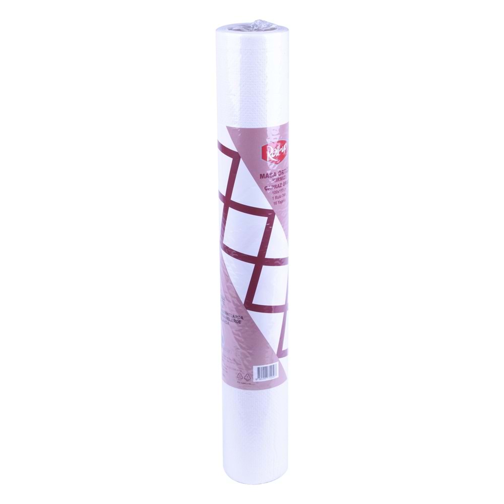 ROLL-UP RULO KAĞIT MASA ÖRTÜSÜ KIRMIZI KARELİ 100X150 CM 16 YAPRAK
