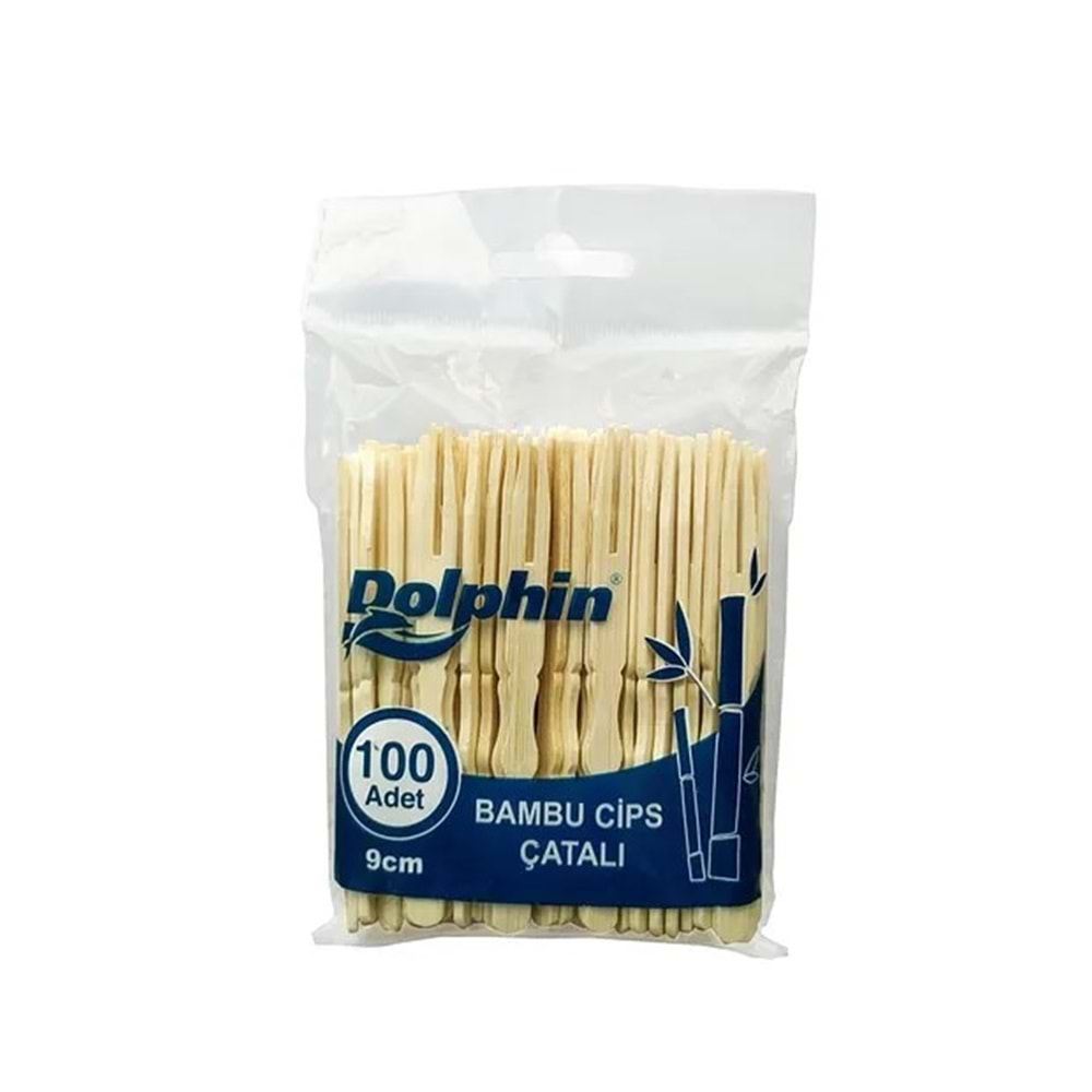 DOLPHİN BAMBU CİPS ÇATALI 9 CM 100 LÜ