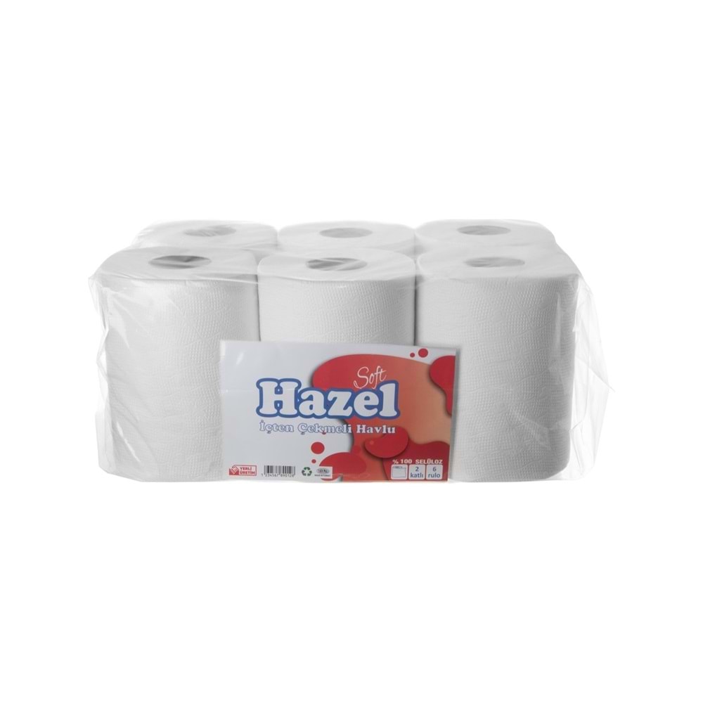 HAZEL İÇTEN ÇEKMELİ KAĞIT HAVLU 3 KG 6 Lİ