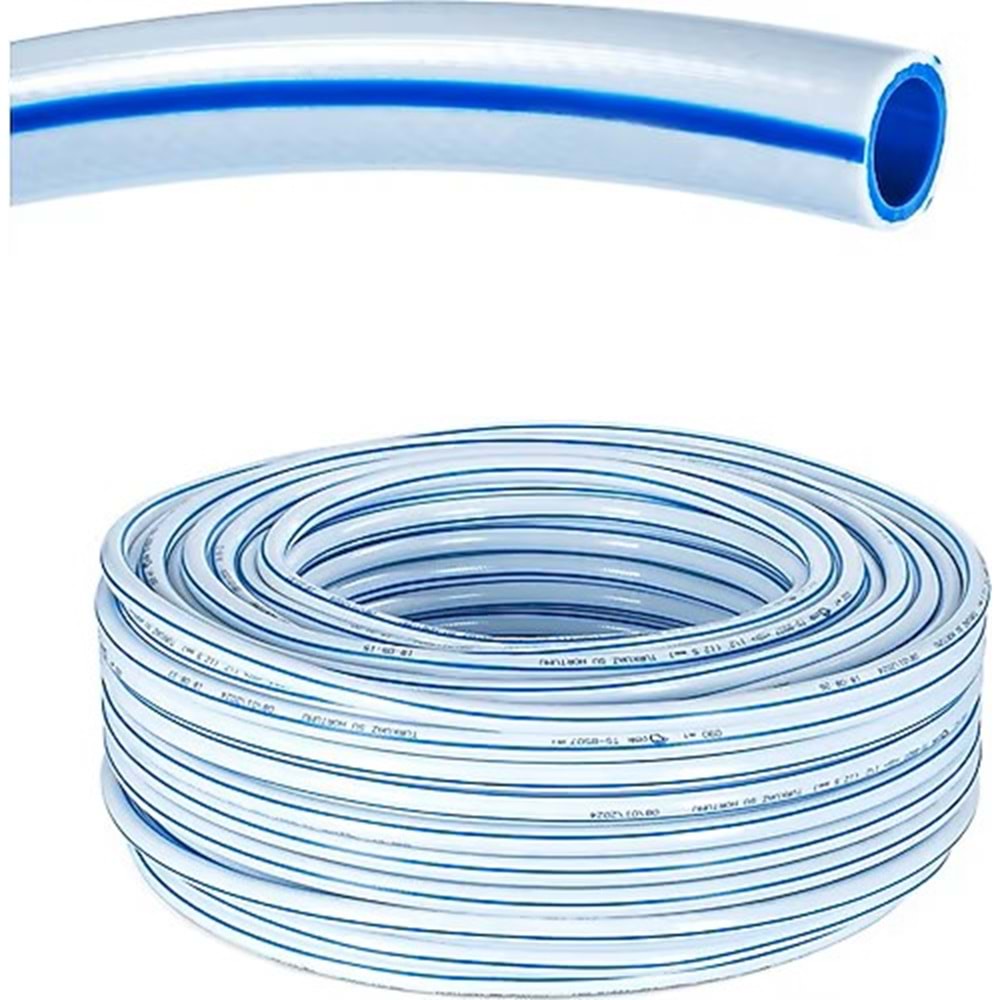 BAHÇE HORTUMU TURKUAZ PVC BURGULU 20MT