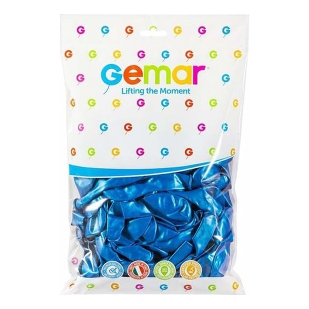 GEMAR GM110 METALİK BALON 100LÜ KOYU MAVİ