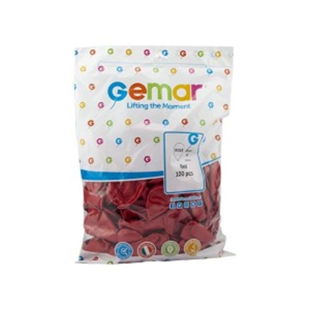 GEMAR GM110 METALİK BALON 100LÜ KIRMIZI