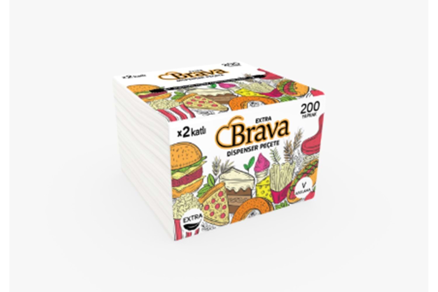 BRAVA YENİ NESİL DİSPENSER PEÇETE 200LÜ 18 PAKET