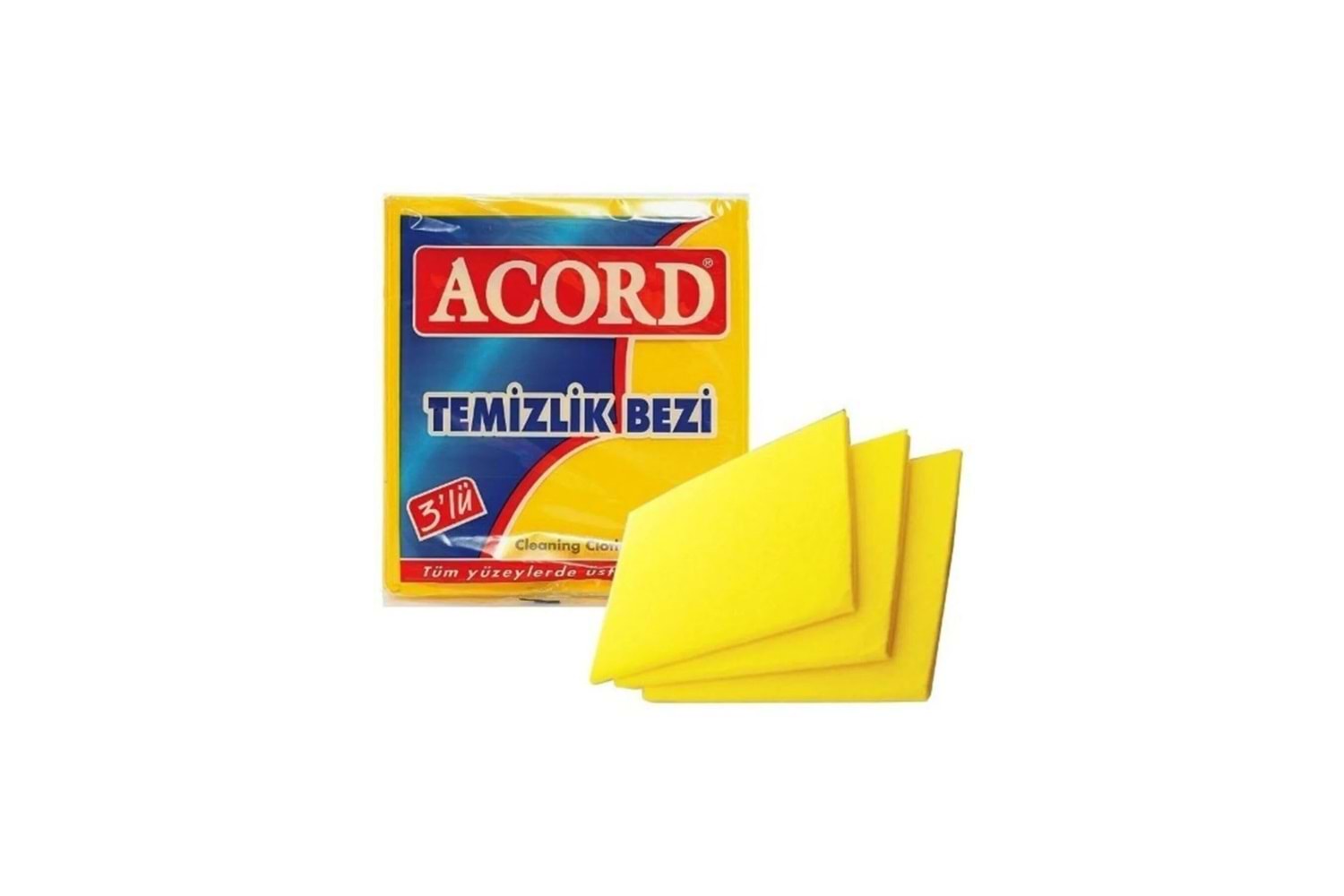 ACORD 3LÜ SARI TEMİZLİK BEZİ