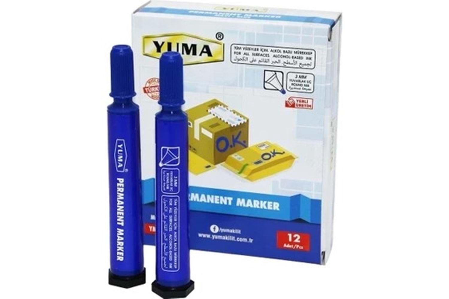 YUMA KOLİ KALEMİ MAVİ YUVARLAK UÇ