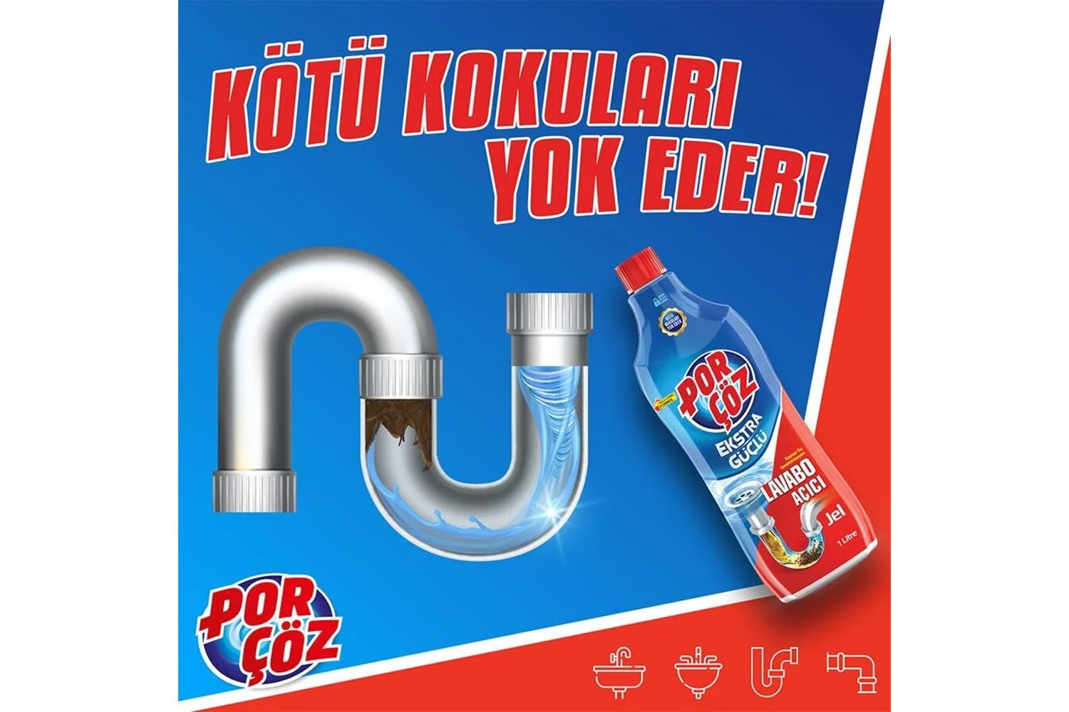 PORÇÖZ JEL LAVABO AÇICI 1LT