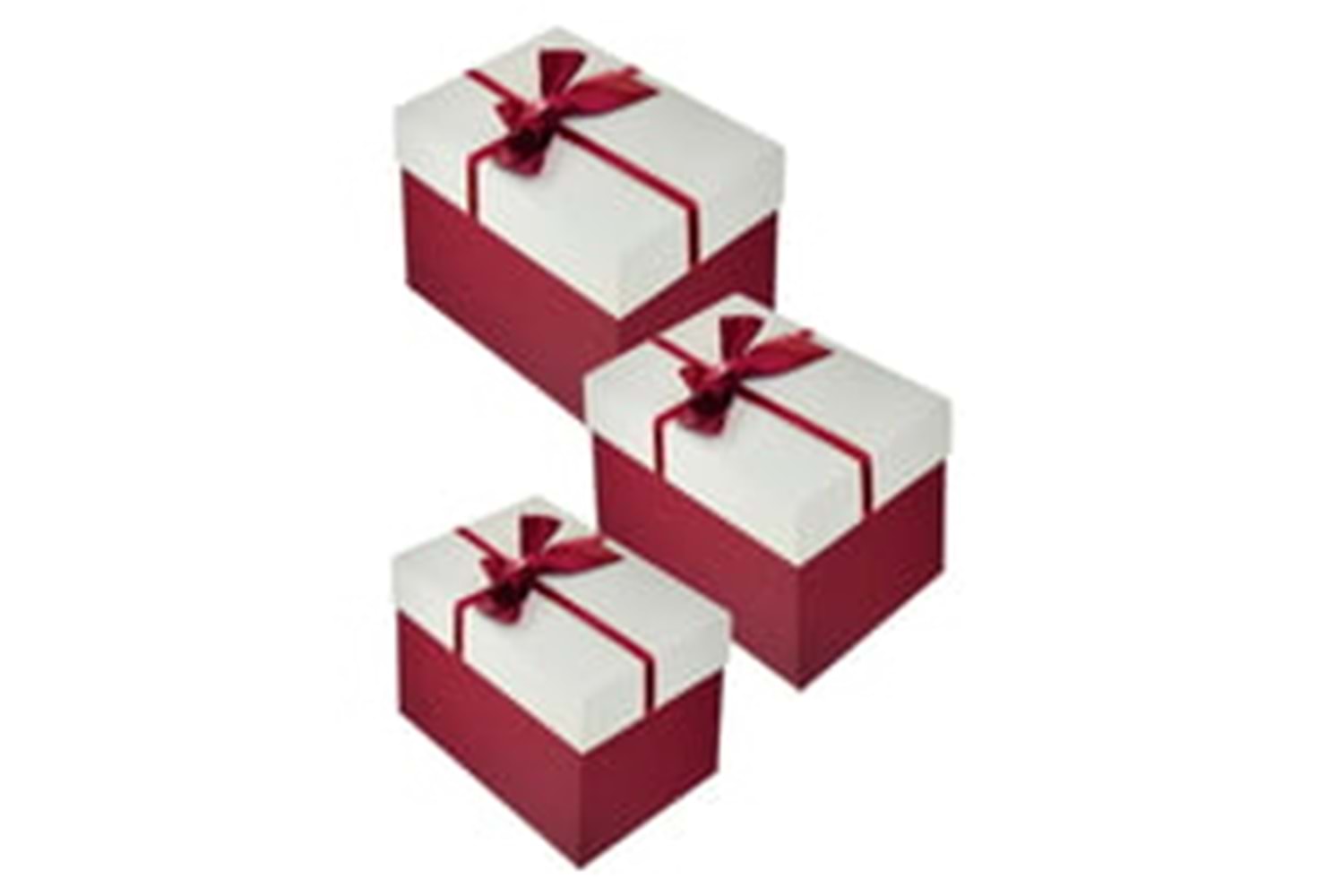 HEDİYE KUTUSU DİKDÖRTGEN ÇİFT RENKLİ 3 LÜ