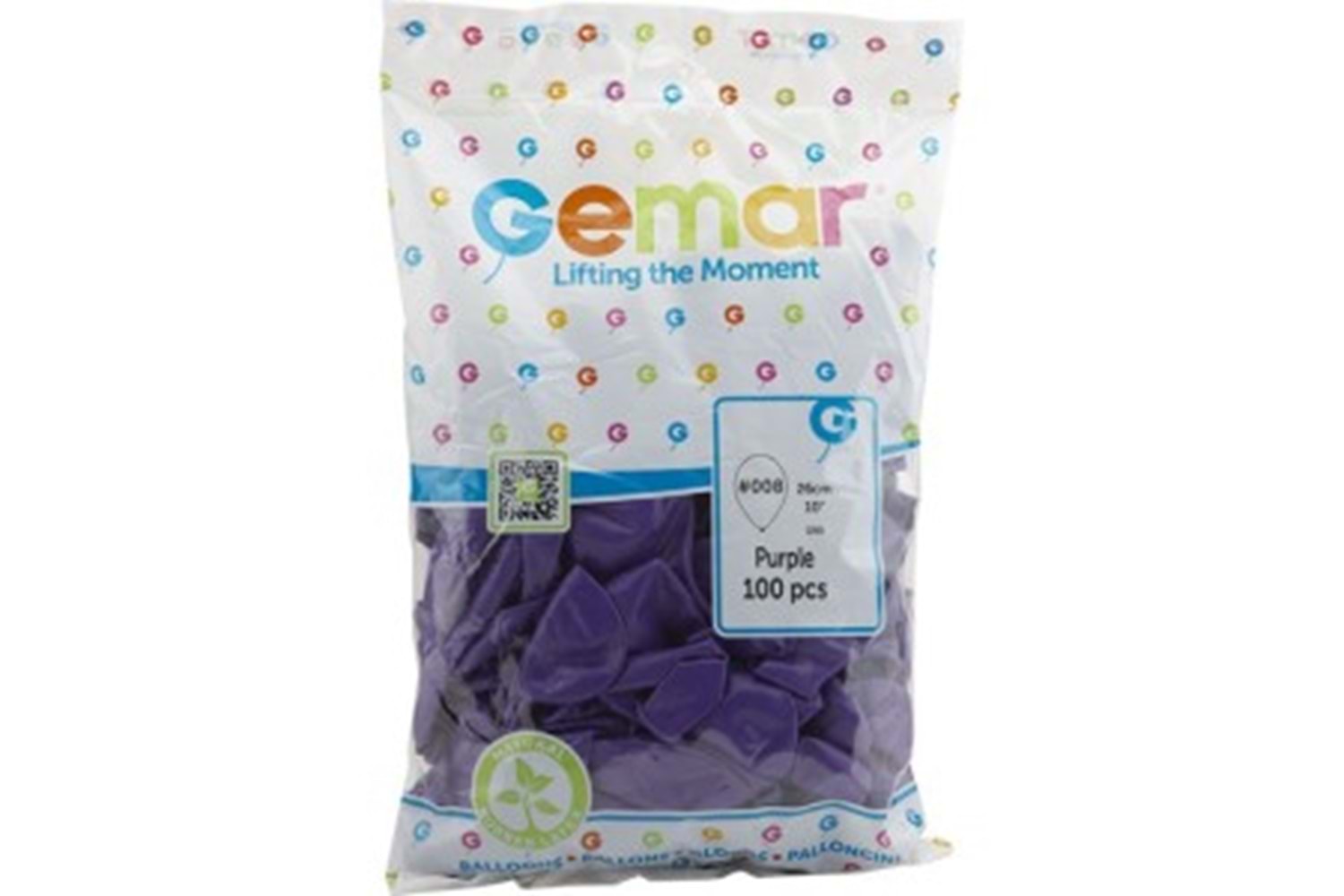 GEMAR GM110 METALİK BALON 100LÜ MOR