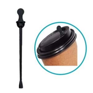 TIKAÇLI KARIŞTIRICI ORTA BOY 11,5CM SİYAH 500LÜ