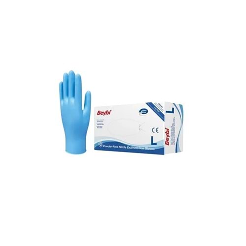 BEYBİ PUDRASIZ NİTRİL ELDİVEN MAVİ LARGE