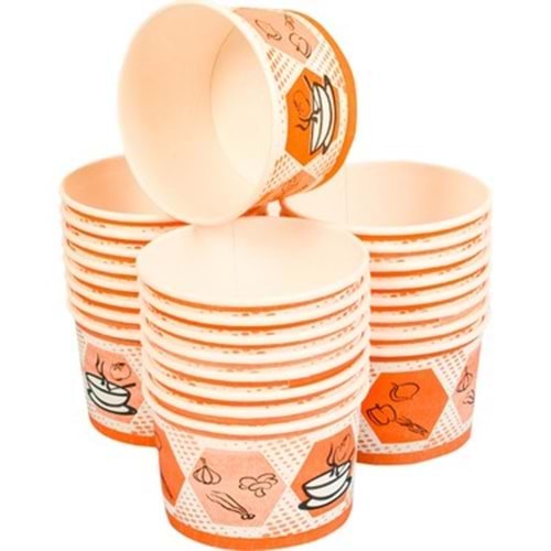 AKKA KARTON ÇORBA KASE 16OZ KAPAKSIZ 25 Lİ