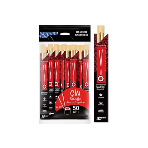 DOLPHİN ÇİN YEMEK ÇUBUĞU -CHOPSTİCKS 23CM 50 ÇİFT