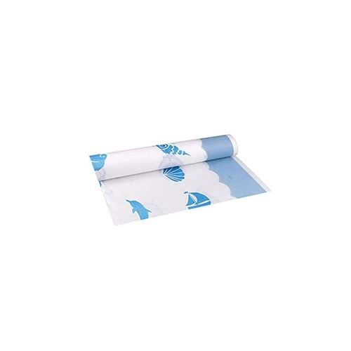 ROLL -UP RULO KAĞIT MASA ÖRTÜSÜ MARİN DESENLİ 100X150 CM 100 LÜ PAKET