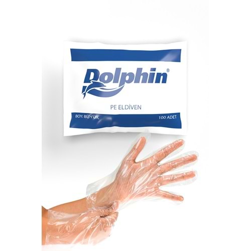 DOLPHİN PE TEK KULLANIMLIK ŞEFFAF ELDİVEN 100 LÜ PAKET