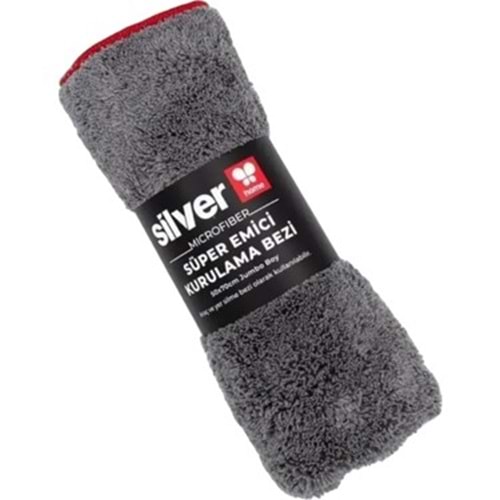 TEMİZLİK BEZİ SILVER HOME KURULAMA 390GR 50*70CM GRİ SİY