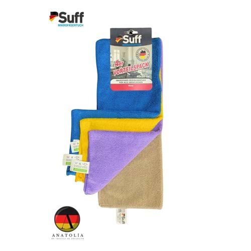 SUFF MİKROFİBER TEMİZLİK BEZİ 4LÜ