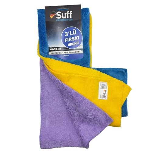 SUFF MİKROFİBER KURULAMA BEZİ 3LÜ