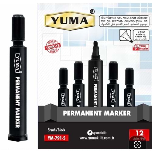 YUMA KOLİ KALEMİ SİYAH YUVARLAK UÇ