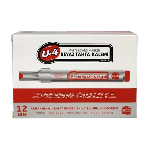 U-4 TAHTA KALEMİ PREMİUM KIRMIZI