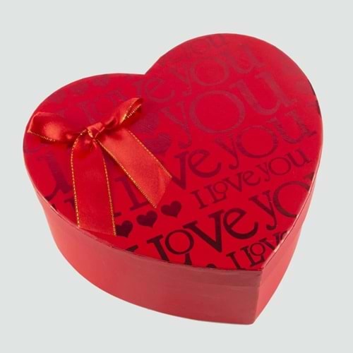 HEDİYE KUTUSU KALPLİ KIRMIZI 3LÜ