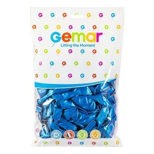 GEMAR GM110 METALİK BALON 100LÜ KOYU MAVİ