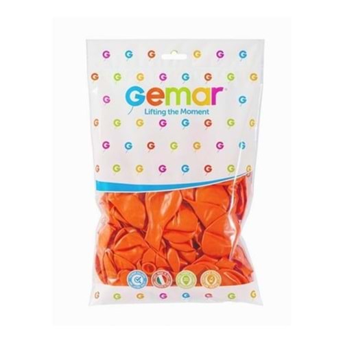 GEMAR GM110 METALİK BALON 100LÜ TURUNCU