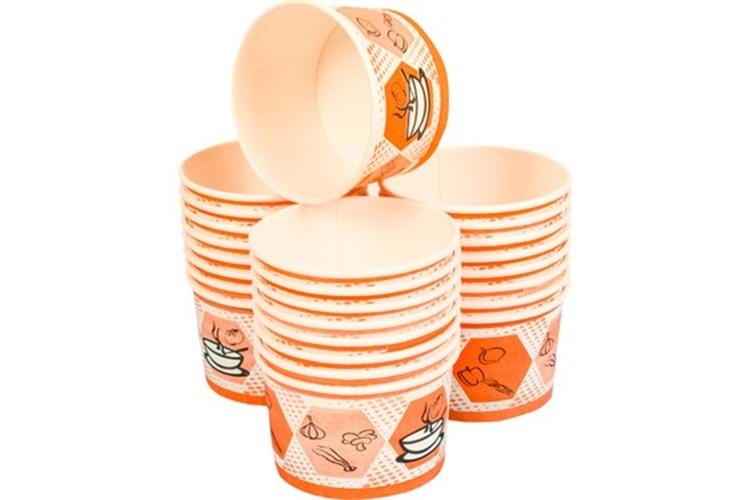 AKKA KARTON ÇORBA KASE 16OZ KAPAKSIZ 25 Lİ