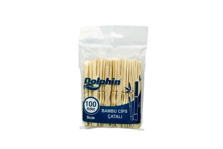 DOLPHİN BAMBU CİPS ÇATALI 9 CM 100 LÜ