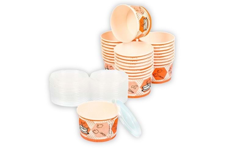 ALFA (ŞİİR) KARTON ÇORBA 14 OZ KAP+KAPAK KOLİ 500AD