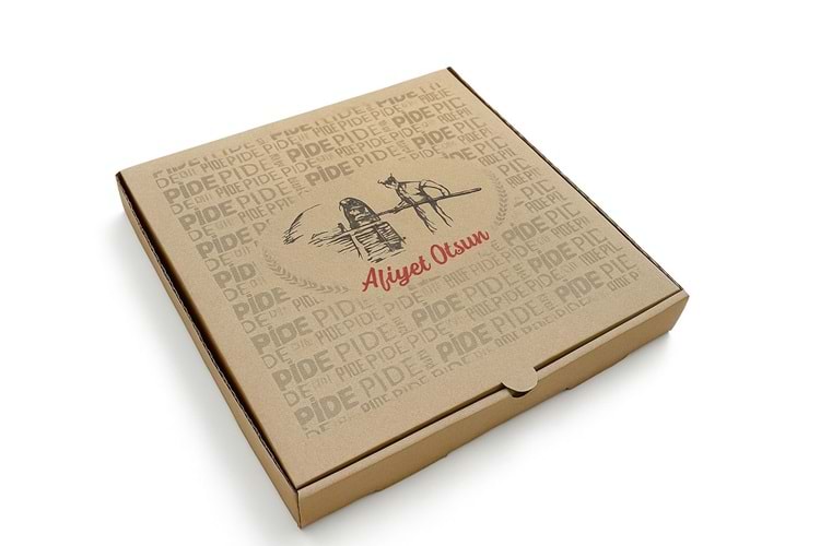 25X25X4 PİDE KUTUSU 100LÜ