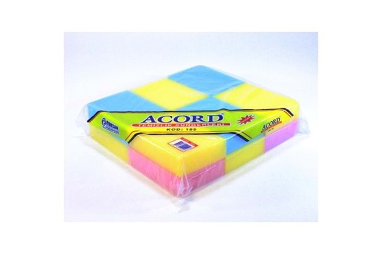 ACORD RENKLİ TEMİZLİK SÜNGERİ 12AD