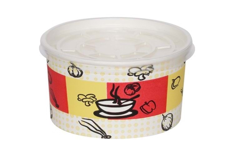 NİCEPLAST 14OZ ÇORBA KASESİ KAPAKLI