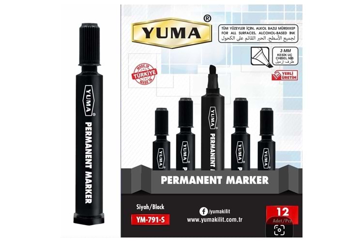 YUMA KOLİ KALEMİ SİYAH YUVARLAK UÇ