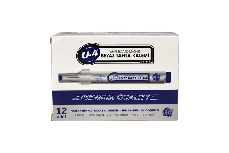 U-4 TAHTA KALEMİ PREMİUM MAVİ