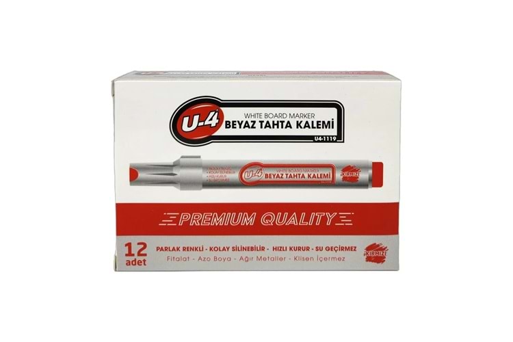 U-4 TAHTA KALEMİ PREMİUM KIRMIZI