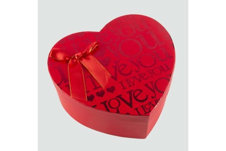 HEDİYE KUTUSU KALPLİ KIRMIZI 3LÜ