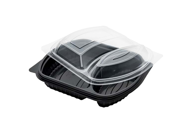 MİKROCUP MİKRODALGA 2 GÖZLÜ YEMEK KABI +KAPAK 200LÜ