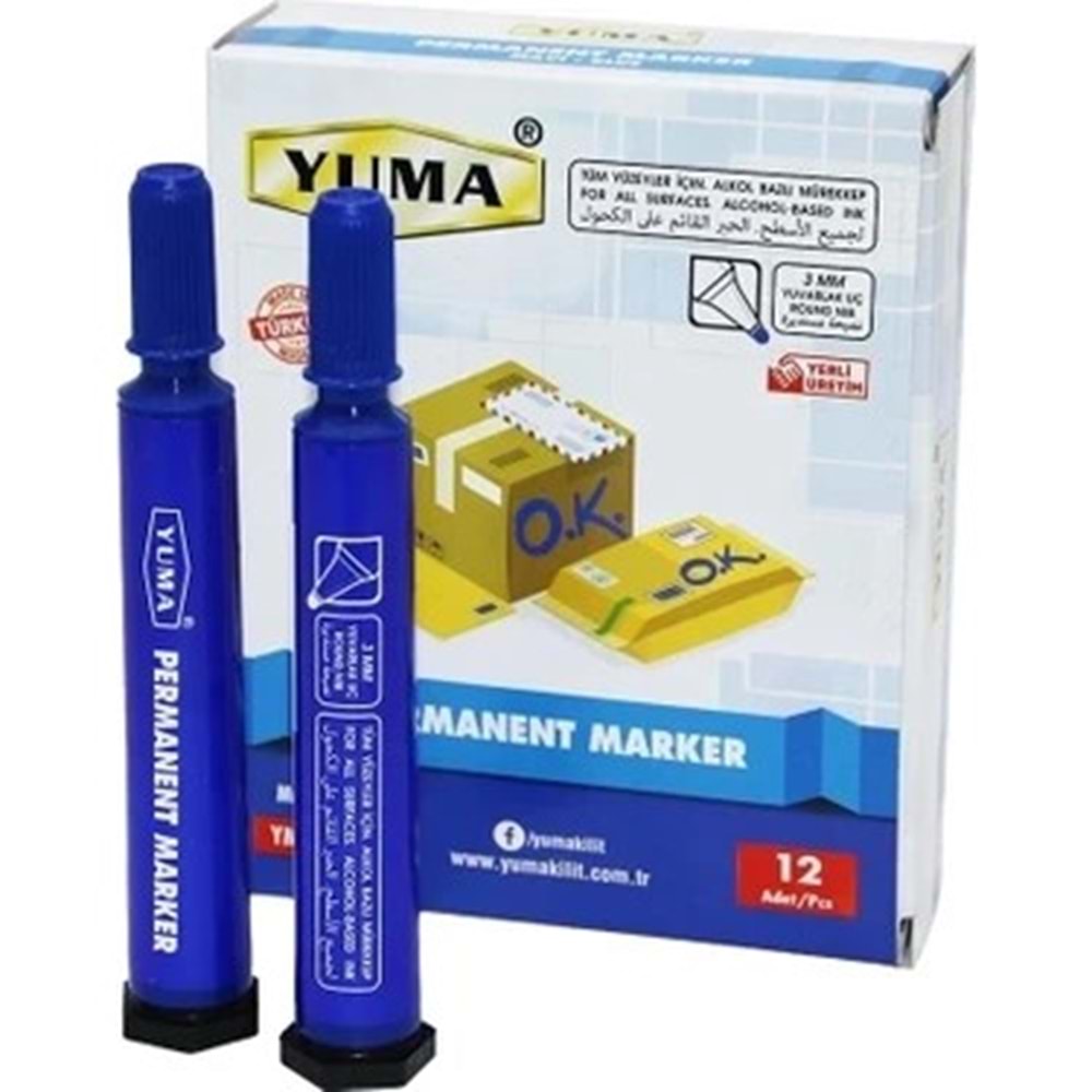 YUMA KOLİ KALEMİ MAVİ YUVARLAK UÇ