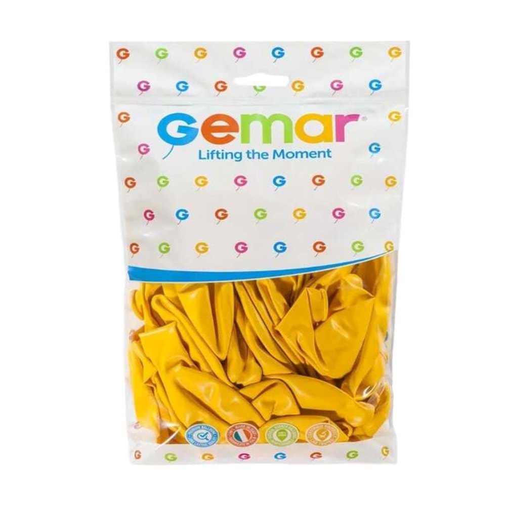 GEMAR G120 PASTEL BALON 100LÜ SARI RAUND